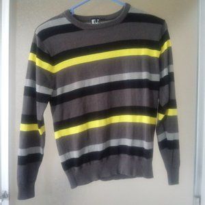 Univibe Macy's Boy's Striped Sweater Grey Yellow S
